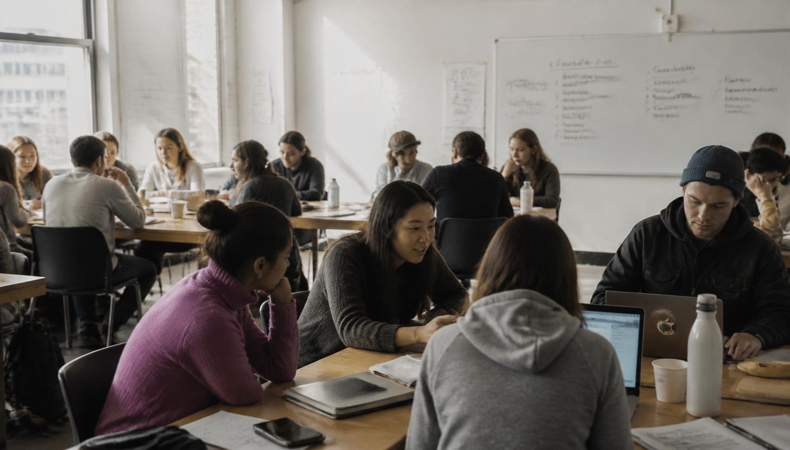 Werksessie met deelnemers